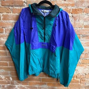 Vintage Columbia Hooded Windbreaker Jacket w/ Pockets Men’s Large